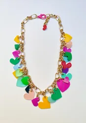 שרשרת לבבות צבעוניים