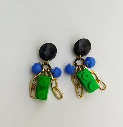 עגילי לגו ירוק